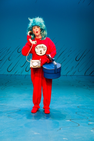 Jenessa Bowen as Thing 1 in Dr. Seuss's THE CAT IN THE HAT at Salt Lake Acting Company