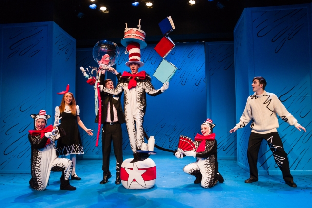 The Cat in the Hat knows how to have fun that is funny in Dr. Seuss's THE CAT IN THE HAT