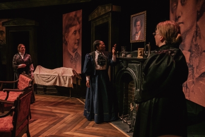 Susanna Florence, Yolanda Stange, and Colleen Baum in a March 2020 production photo